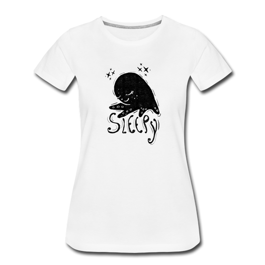 Frauen Premium T-Shirt - "Oktopus träumt" - Hinter dem Mond