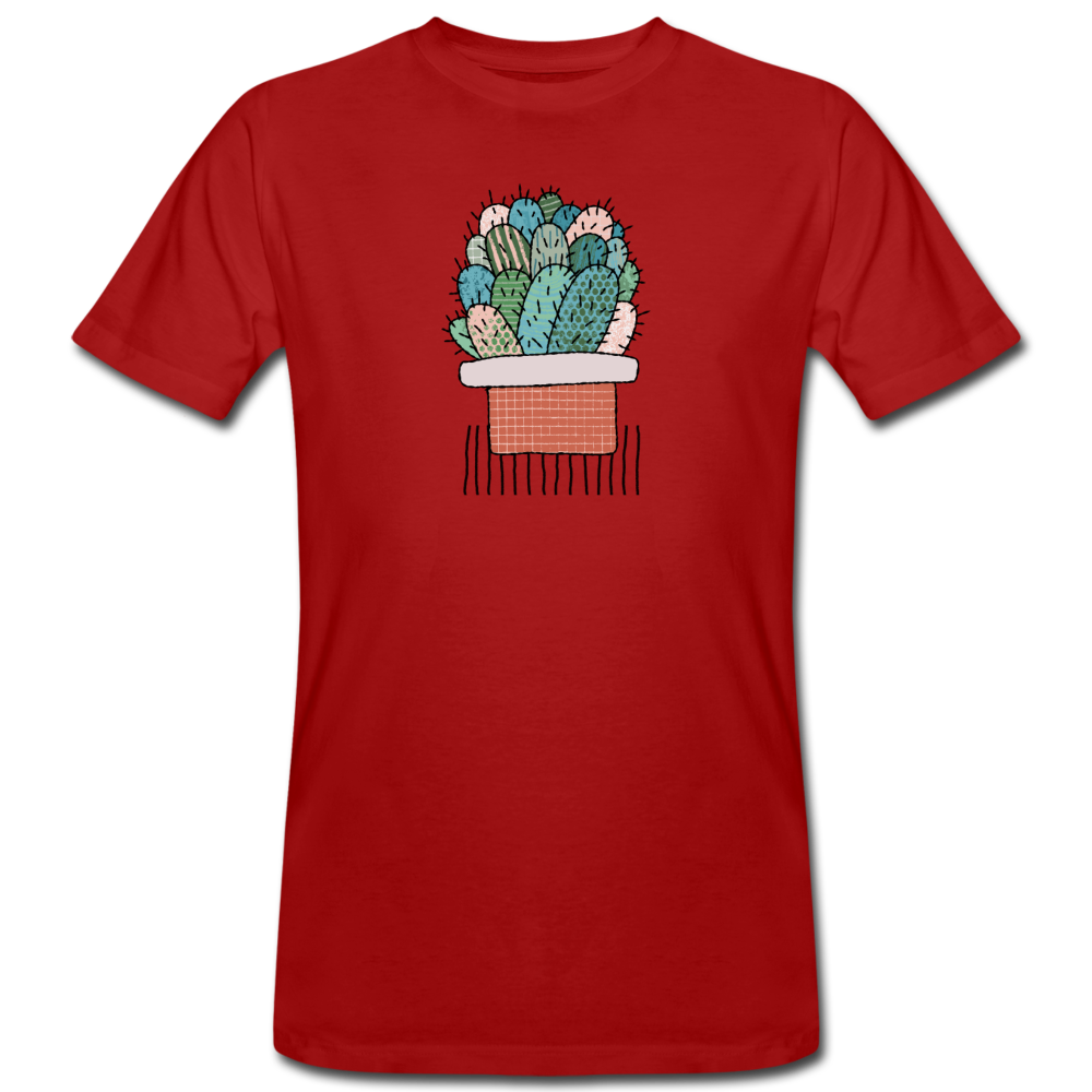 Männer Bio-T-Shirt - Kaktus in Terracotta - Hinter dem Mond