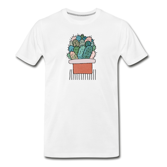 Männer Premium Bio T-Shirt - Kaktus in Terracotta - Hinter dem Mond
