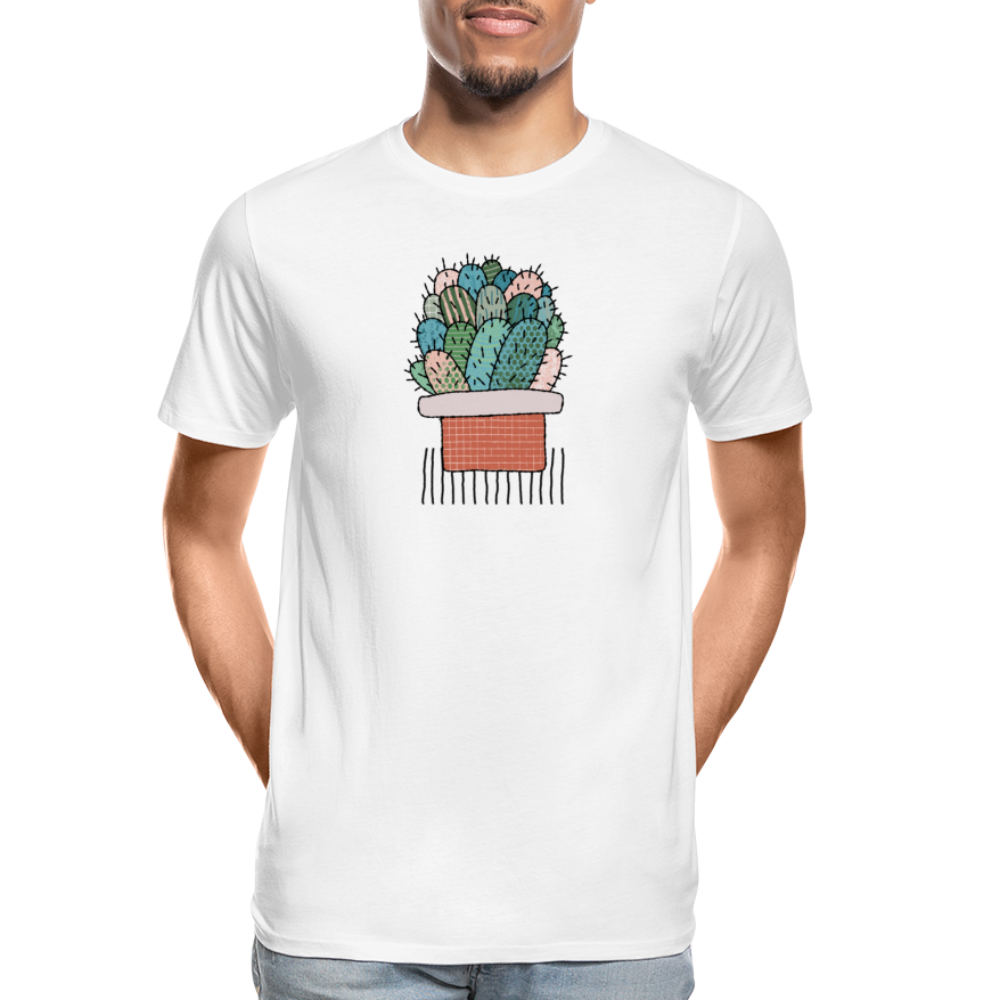 Männer Premium Bio T-Shirt - Kaktus in Terracotta - Hinter dem Mond