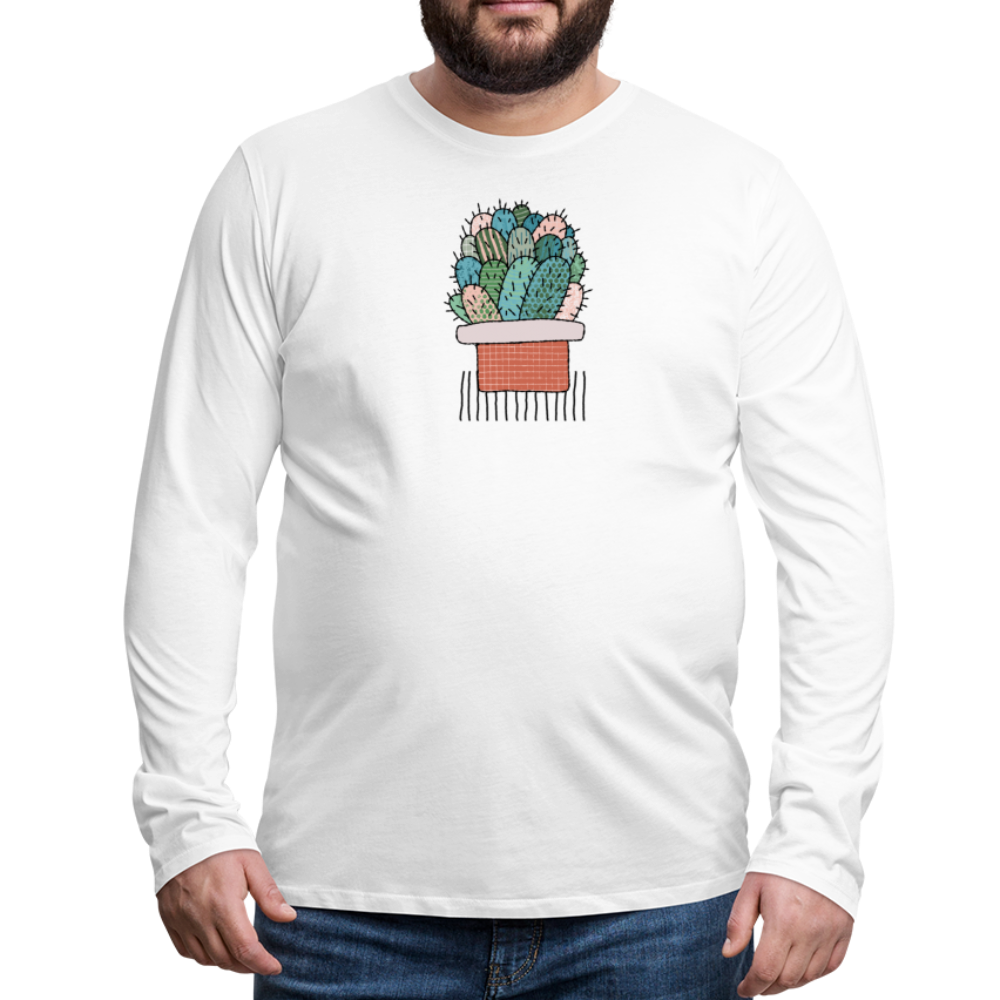 Männer Premium Langarmshirt - "Kaktus in Terracotta" - Hinter dem Mond