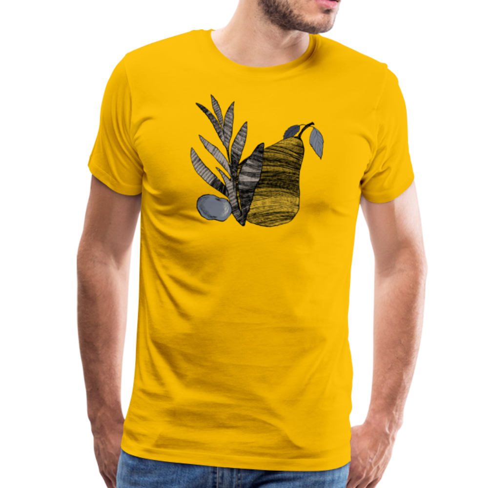 Männer Premium T-Shirt - "Birne nostalgisch" - Hinter dem Mond