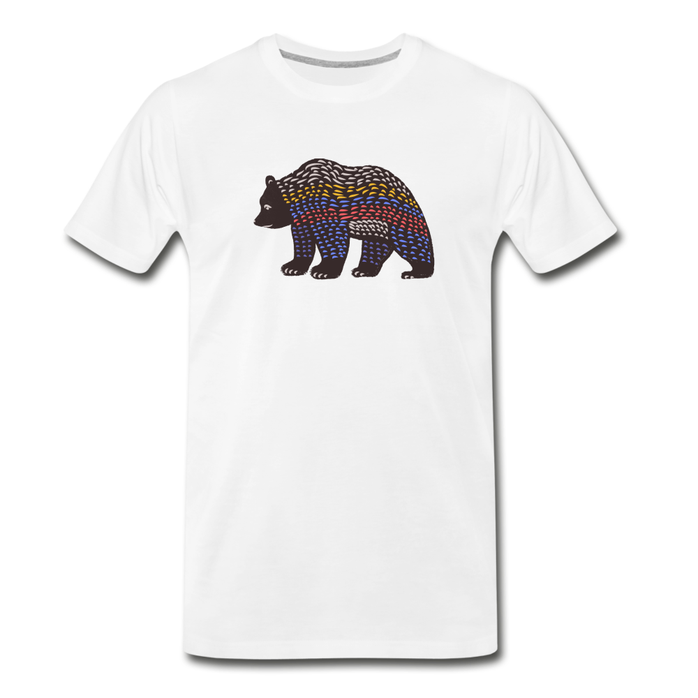 Männer Premium Bio T-Shirt "Bunter Grizzly" - Hinter dem Mond