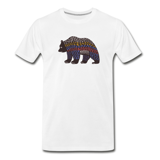 Männer Premium Bio T-Shirt "Bunter Grizzly" - Hinter dem Mond
