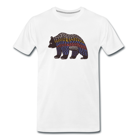 Männer Premium T-Shirt "Bunter Grizzly" - Hinter dem Mond