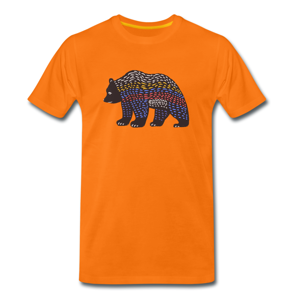 Männer Premium T-Shirt "Bunter Grizzly" - Hinter dem Mond
