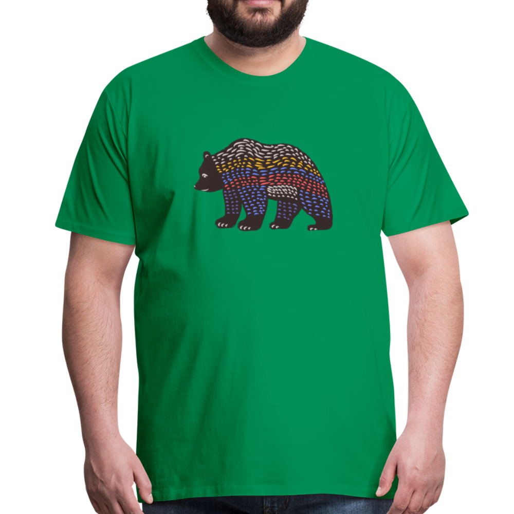 Männer Premium T-Shirt "Bunter Grizzly" - Hinter dem Mond