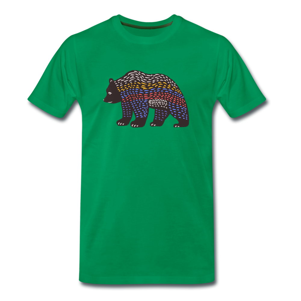 Männer Premium T-Shirt "Bunter Grizzly" - Hinter dem Mond