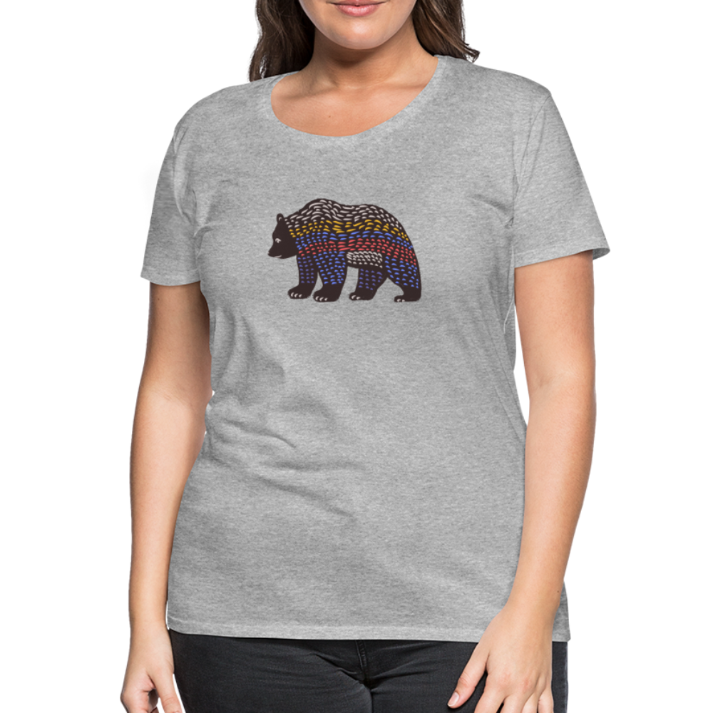 Frauen Premium T-Shirt - "Bunter Grizzly" - Hinter dem Mond
