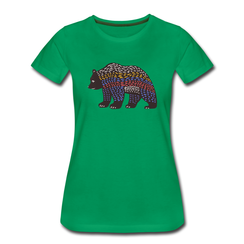 Frauen Premium T-Shirt - "Bunter Grizzly" - Hinter dem Mond