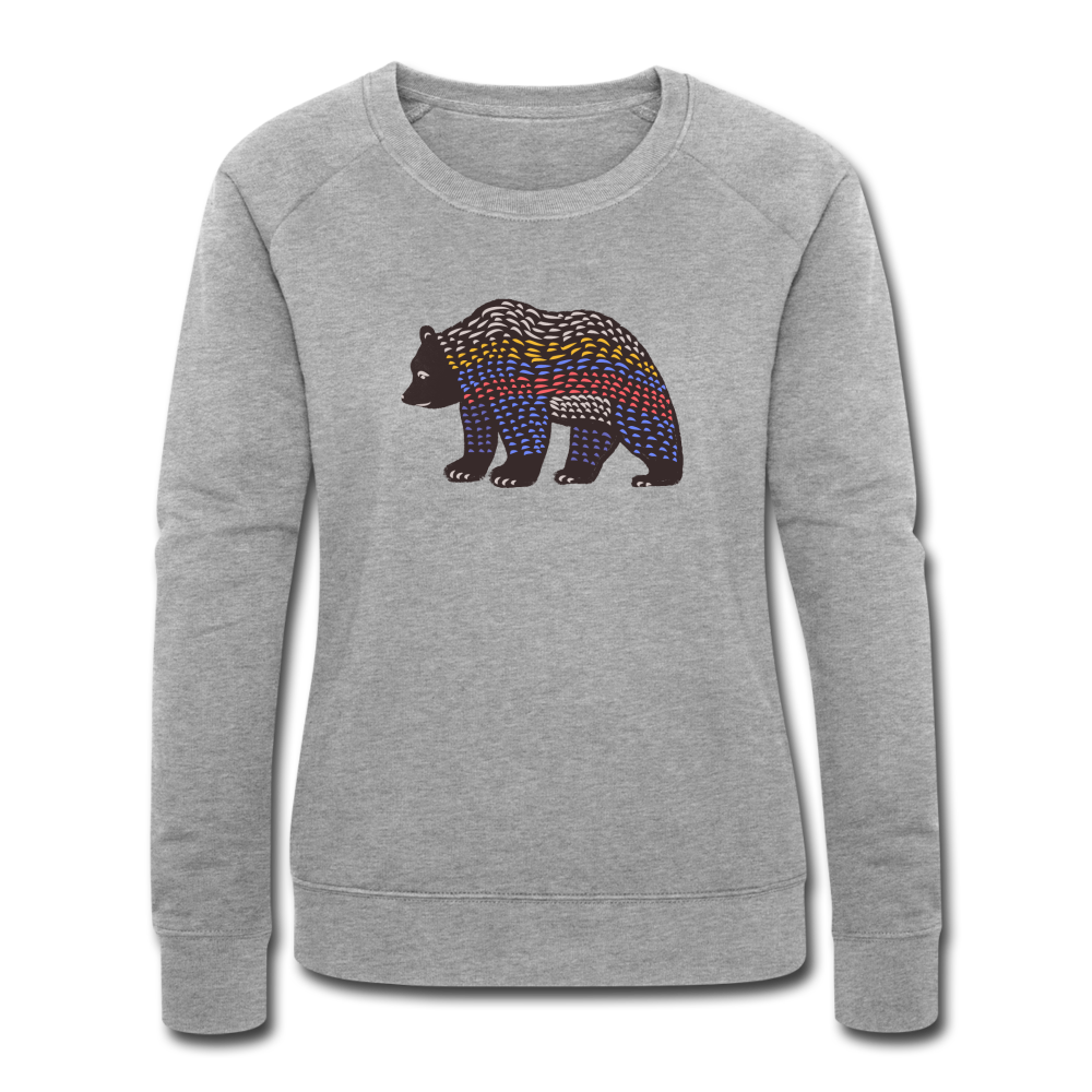 Frauen Bio-Sweatshirt - "Bunter Grizzly" - Hinter dem Mond