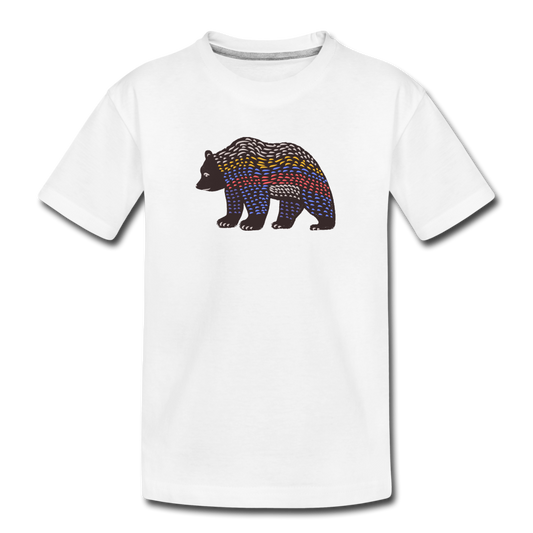 Teenager Premium Bio T-Shirt - Bunter Grizzly - Hinter dem Mond