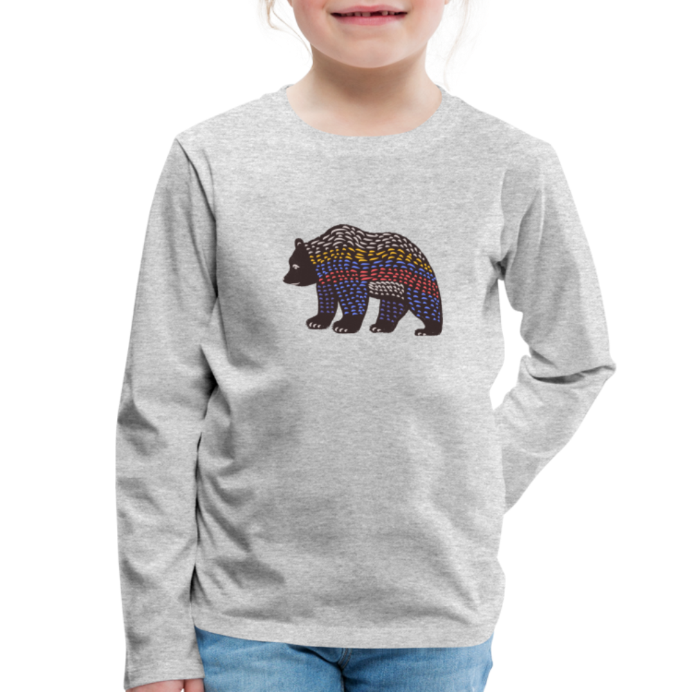 Kinder Premium Langarmshirt - Bunter Grizzly - Hinter dem Mond