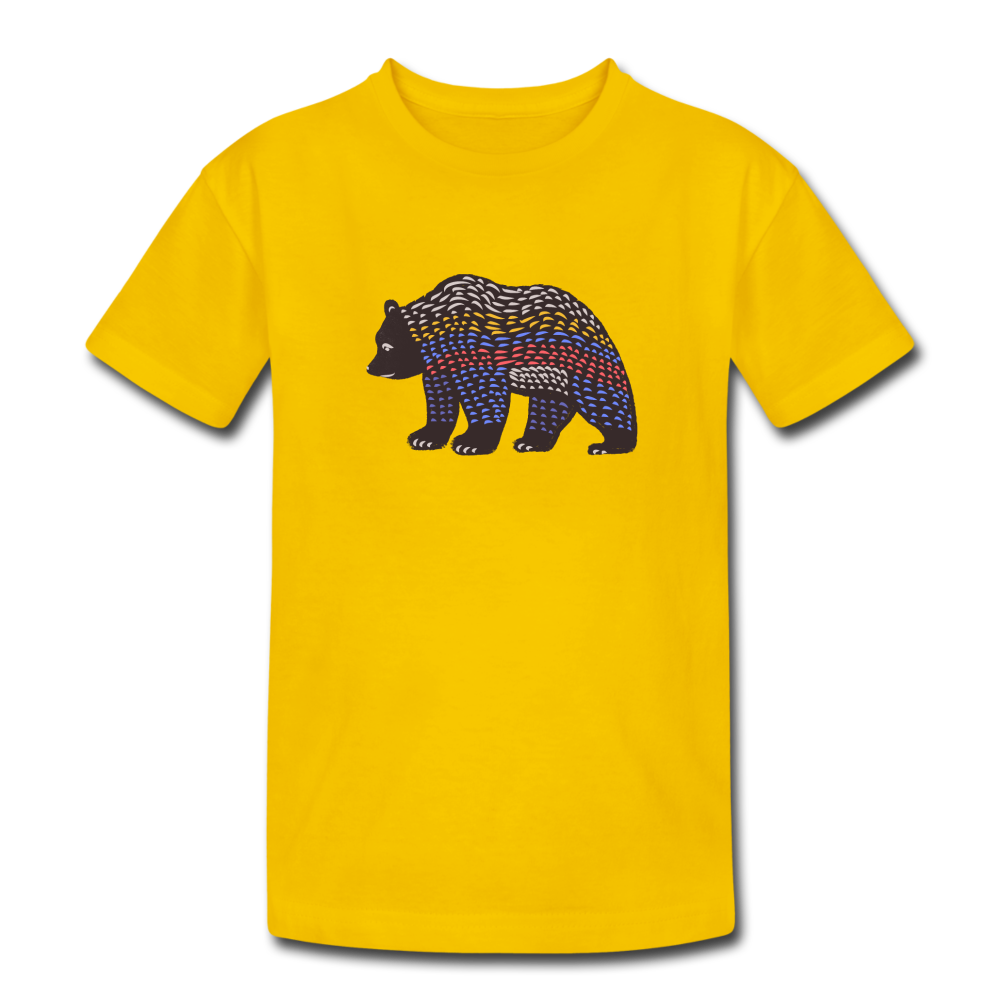 Kinder Heavy Cotton T-Shirt - Bunter Grizzly - Hinter dem Mond
