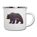 Emaille-Tasse "Bunter Grizzly" - Hinter dem Mond