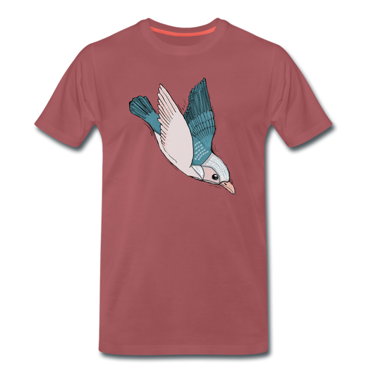 Männer Premium T-Shirt "Vogel im Sturzflug" - Hinter dem Mond