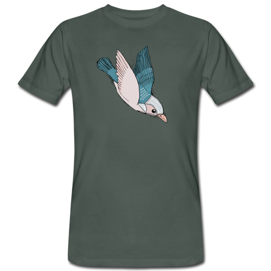 Männer Bio-T-Shirt - "Vogel im Sturzflug" - Hinter dem Mond