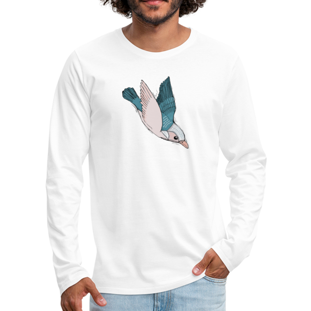 Männer Premium Langarmshirt - "Vogel im Sturzflug" - Hinter dem Mond