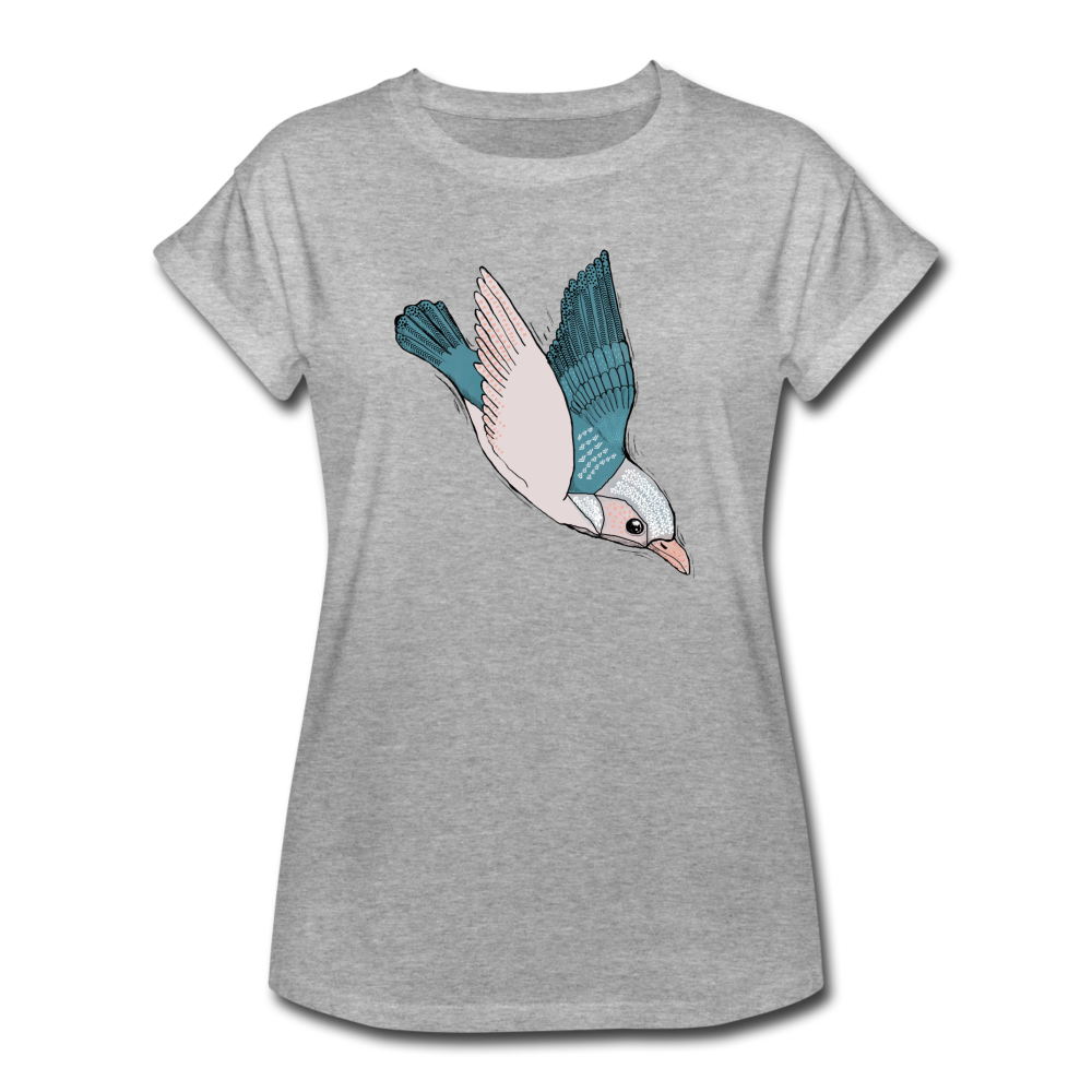Frauen Oversize T-Shirt - "Vogel im Sturzflug" - Hinter dem Mond