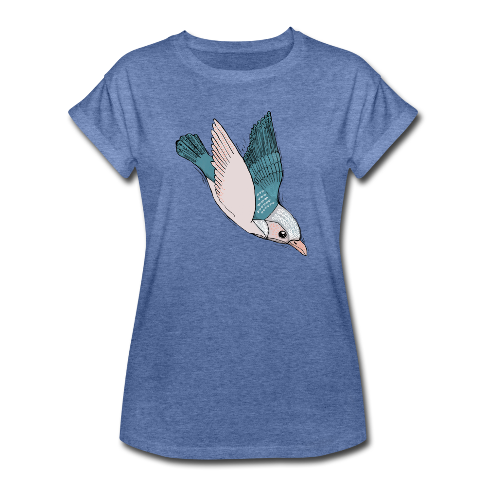 Frauen Oversize T-Shirt - "Vogel im Sturzflug" - Hinter dem Mond