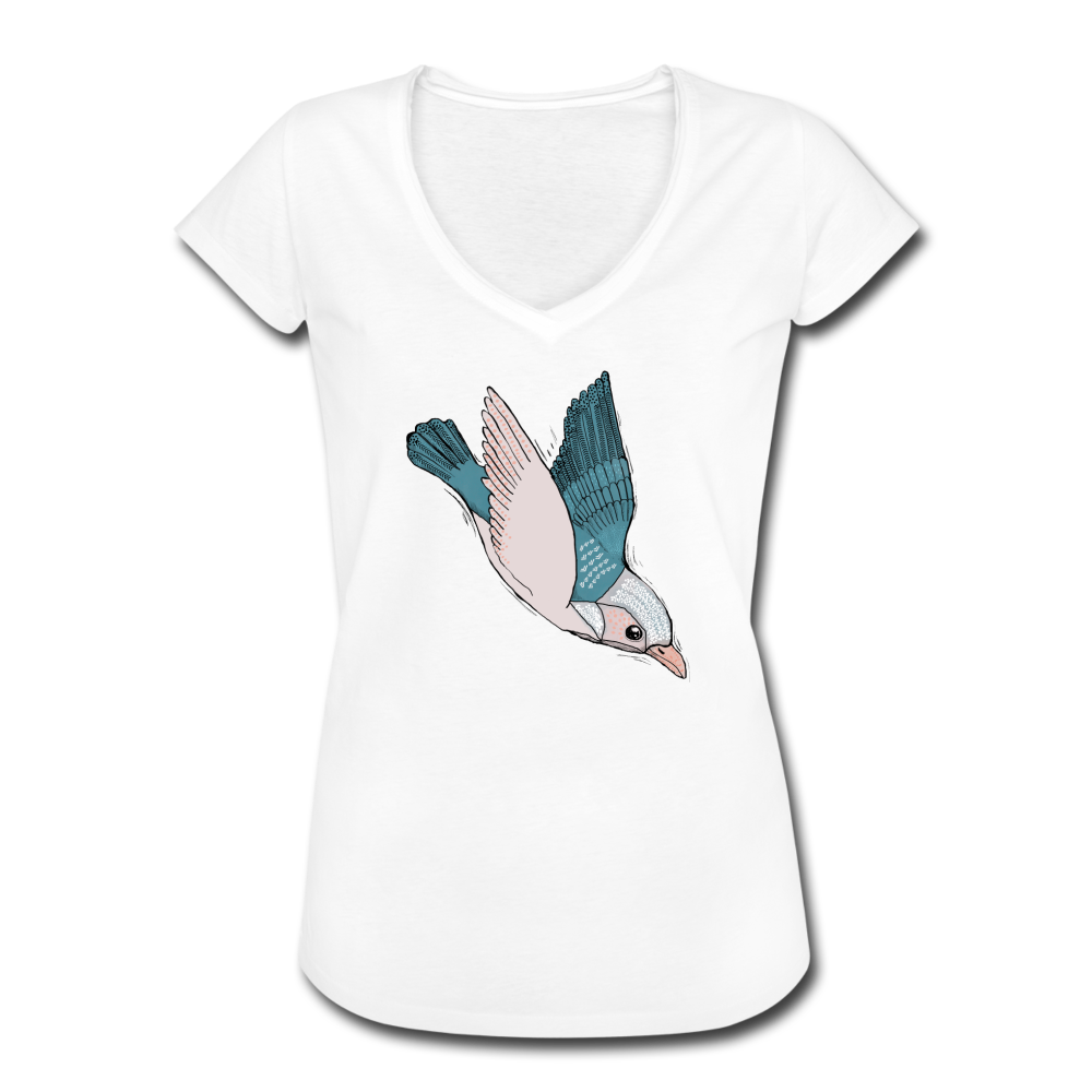 Frauen Vintage T-Shirt - "Vogel im Sturzflug" - Hinter dem Mond