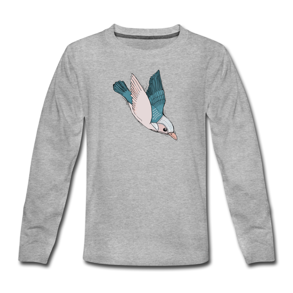 Teenager Premium Langarmshirt - "Vogel im Sturzflug" - Hinter dem Mond