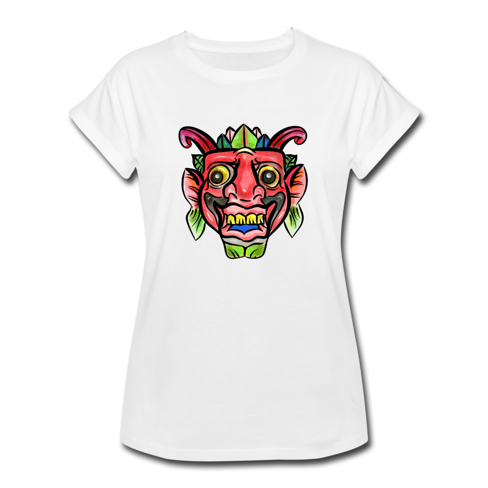Frauen Oversize T-Shirt - "Bunte Maske" - Hinter dem Mond