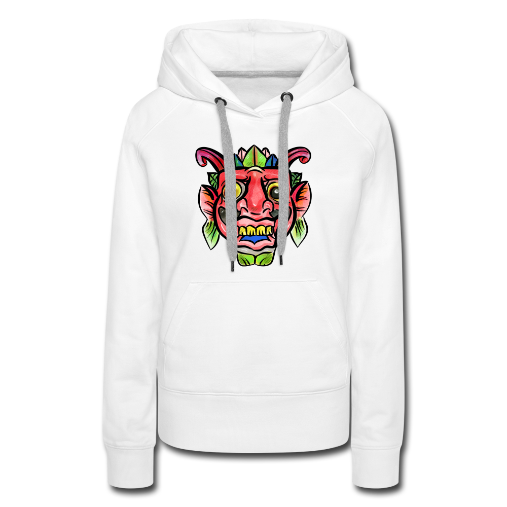 Frauen Premium Hoodie - "Bunte Maske" - Hinter dem Mond