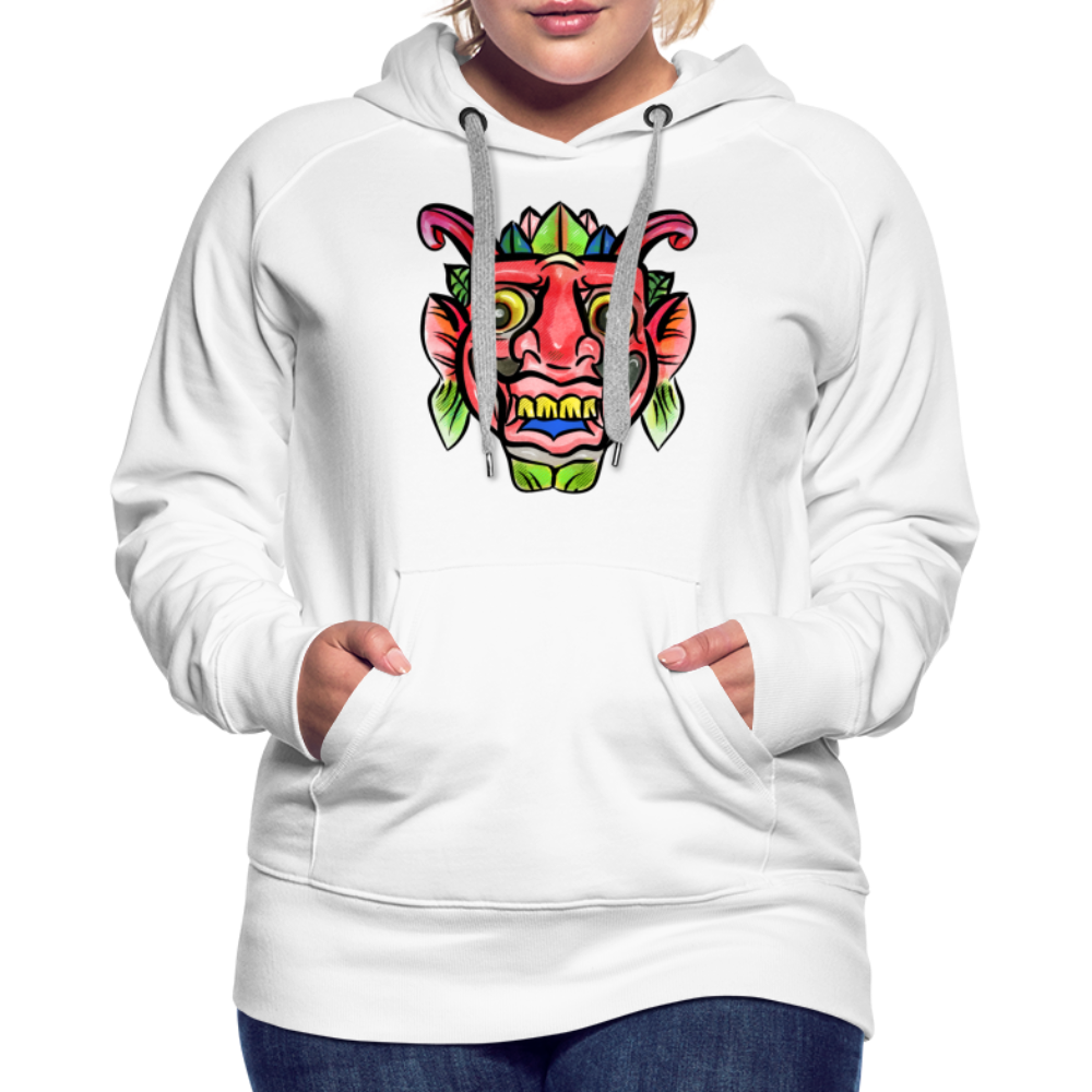 Frauen Premium Hoodie - "Bunte Maske" - Hinter dem Mond