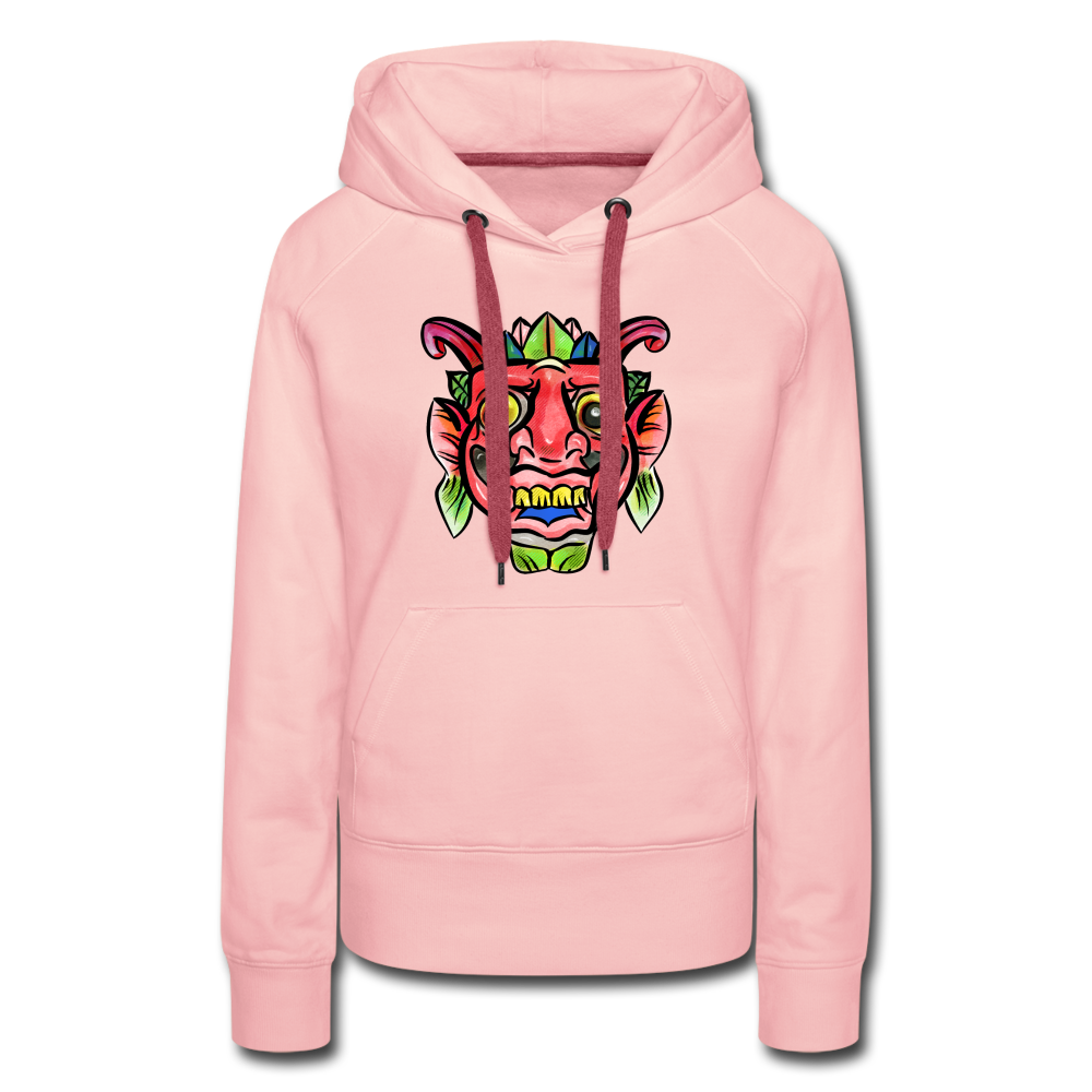 Frauen Premium Hoodie - "Bunte Maske" - Hinter dem Mond