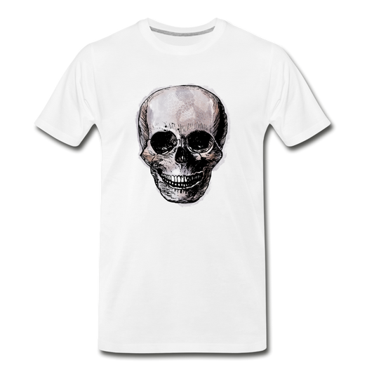 Männer Premium Bio T-Shirt - "Totenkopf in Tinte" - Hinter dem Mond