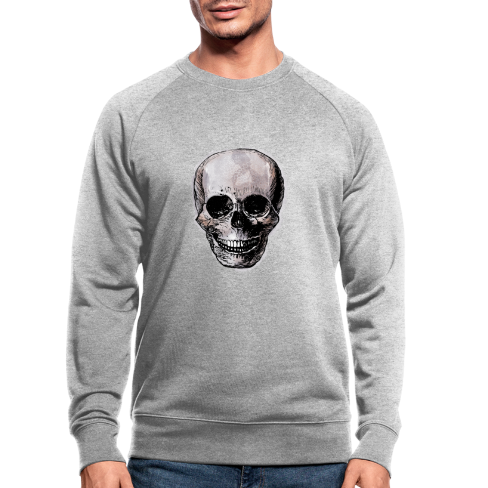 Männer Bio-Sweatshirt - "Totenkopf in Tinte" - Hinter dem Mond