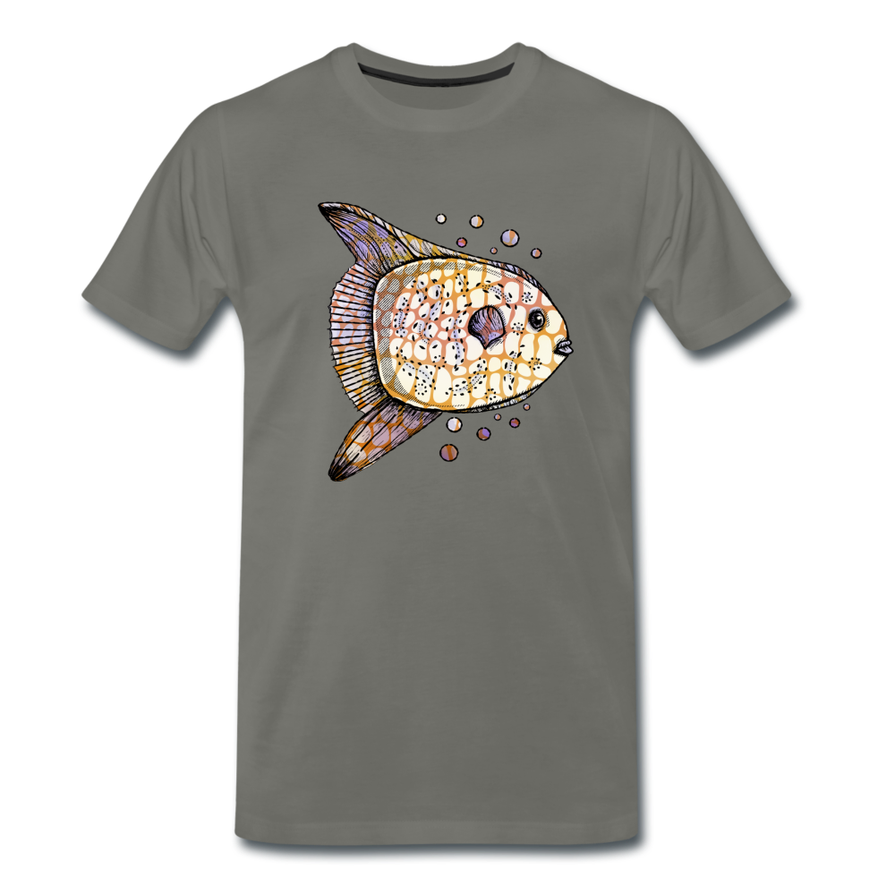 Männer Premium T-Shirt "Fantastischer Mondfisch" - Asphalt