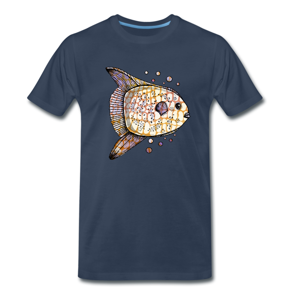 Männer Premium T-Shirt "Fantastischer Mondfisch" - Navy