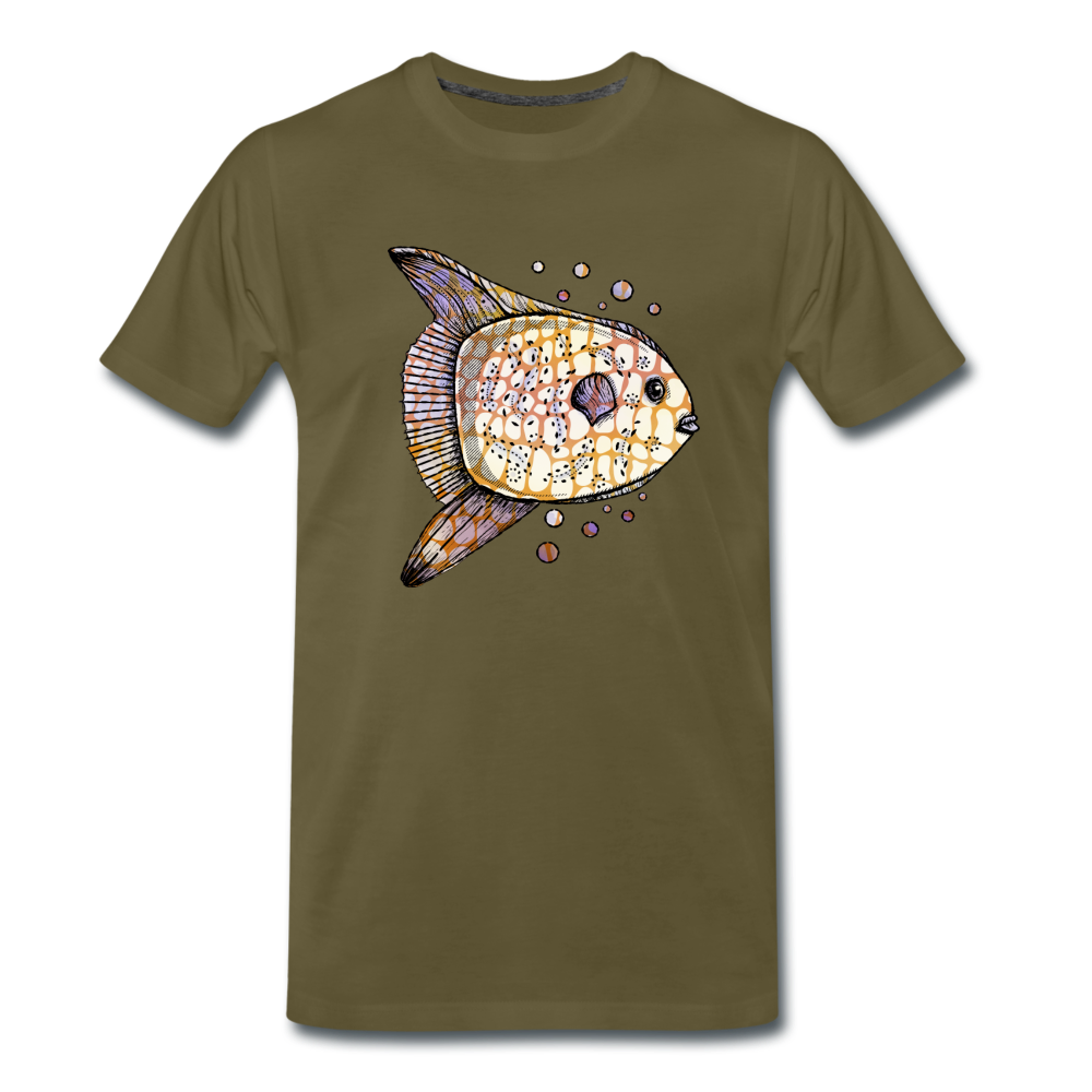 Männer Premium T-Shirt "Fantastischer Mondfisch" - Khaki