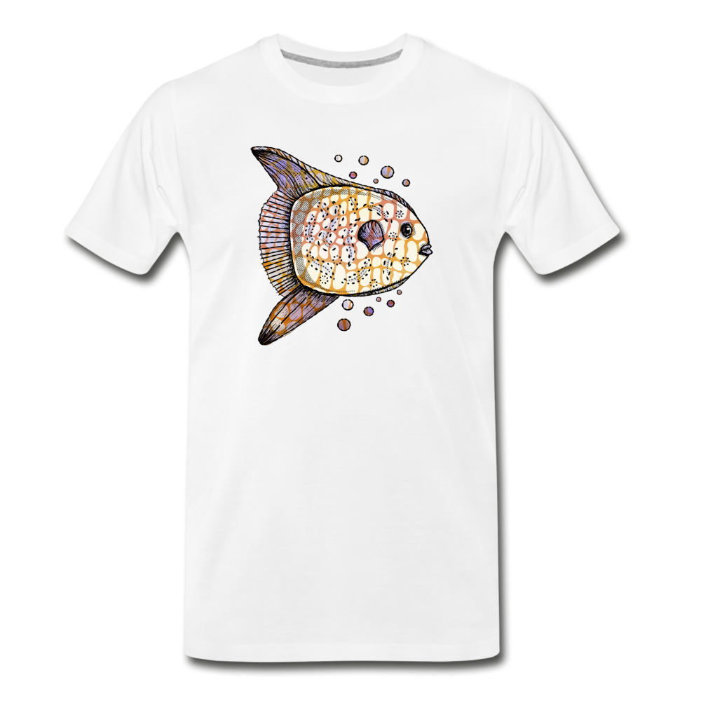 Männer Premium Bio T-Shirt - "Fantastischer Mondfisch" - Hinter dem Mond