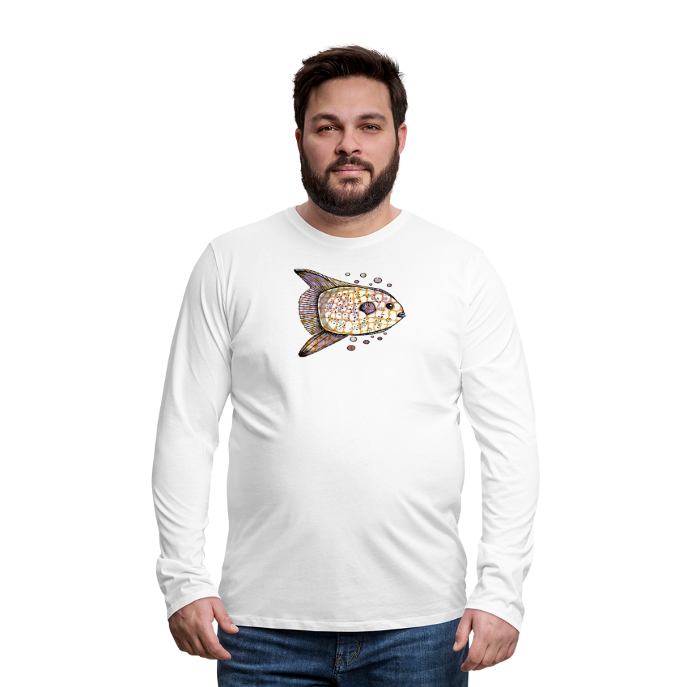 Männer Premium Langarmshirt - "Fantastischer Mondfisch" - Hinter dem Mond