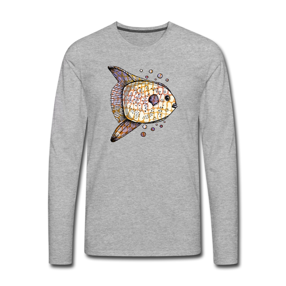 Männer Premium Langarmshirt - "Fantastischer Mondfisch" - Hinter dem Mond