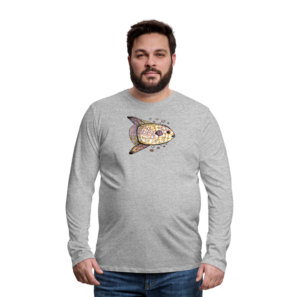 Männer Premium Langarmshirt - "Fantastischer Mondfisch" - Hinter dem Mond