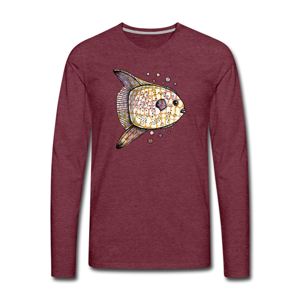 Männer Premium Langarmshirt - "Fantastischer Mondfisch" - Hinter dem Mond