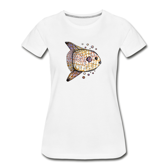 Frauen Premium Bio T-Shirt - "Fantastischer Mondfisch" - Hinter dem Mond