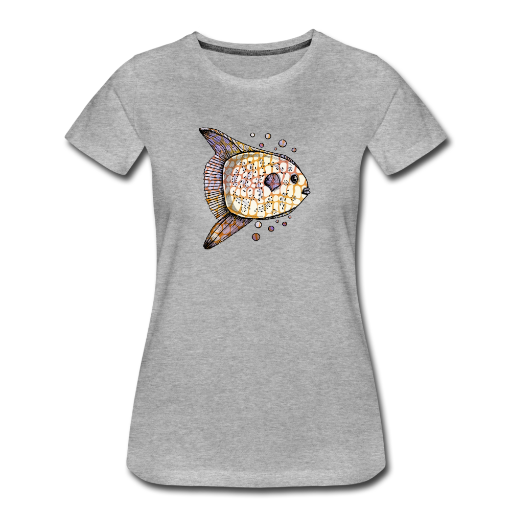 Frauen Premium Bio T-Shirt - "Fantastischer Mondfisch" - Hinter dem Mond