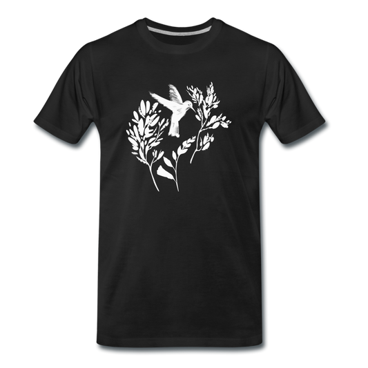 Männer Premium T-Shirt - "Vogel Floral" - Hinter dem Mond