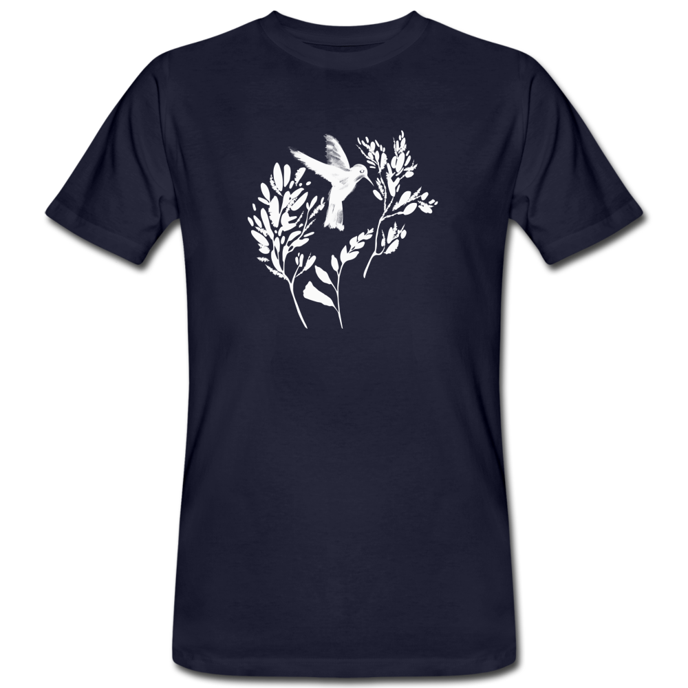 Männer Bio-T-Shirt - "Vogel Floral" - Hinter dem Mond