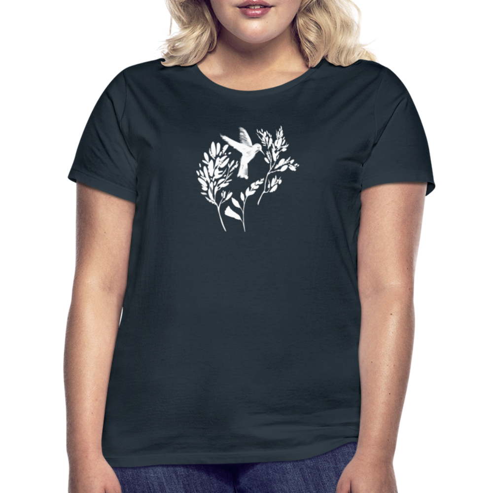 Frauen T-Shirt "Vogel Floral" - Hinter dem Mond