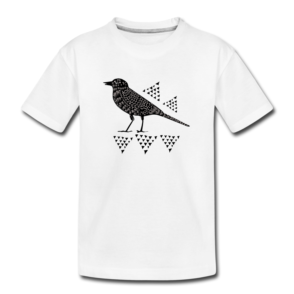 Teenager Premium Bio T-Shirt - "Triangel-Vogel" - Hinter dem Mond