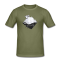 Männer Slim Fit T-Shirt - "Schaf in den Bergen" - Hinter dem Mond
