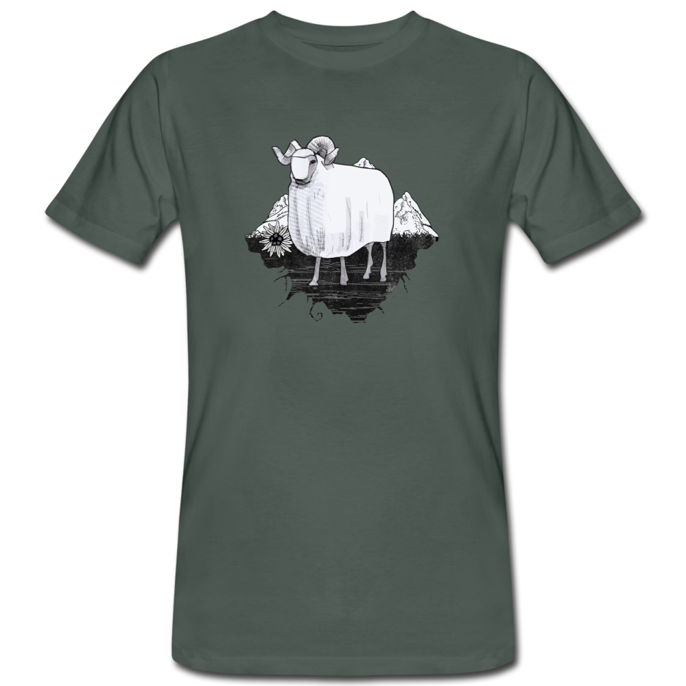 Männer Bio-T-Shirt "Schaf in den Bergen" - Hinter dem Mond