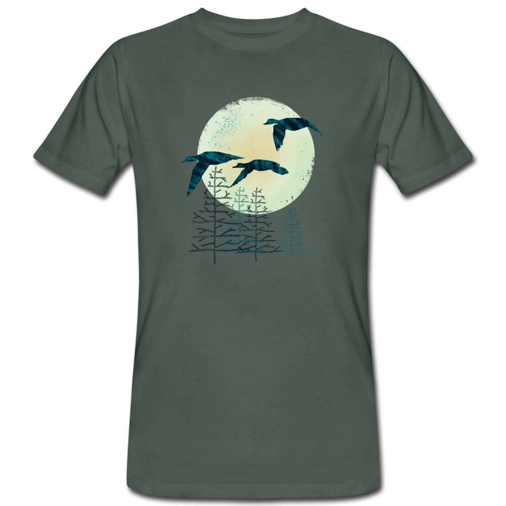 Männer Bio-T-Shirt "Zugvögel" - Hinter dem Mond