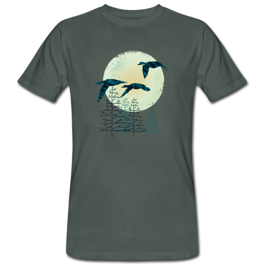 Männer Bio-T-Shirt "Zugvögel" - Hinter dem Mond